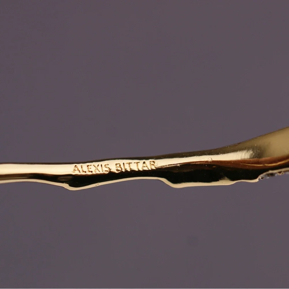 Alexis Bittar Gold and Silver Textured Bracelet